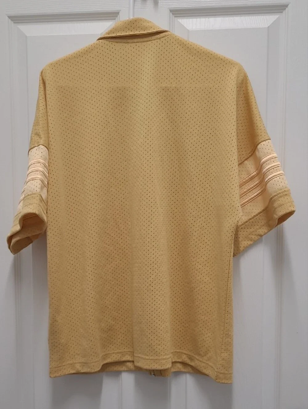 adidas Pale Yellow Perforated Zip-Up Shirt Jacket